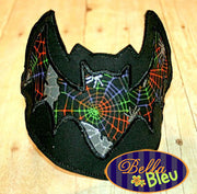 ITH in the hoop Halloween Bat Headband Topper machine embroidery