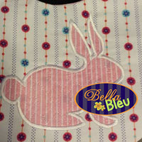 Beautiful Easter Bunny Rabbit with Breast Cancer Motif Applique Embroidery  Design