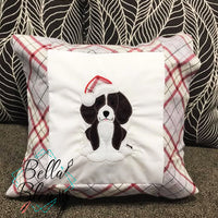 Christmas Santa Beagle dog Machine Applique Embroidery Design