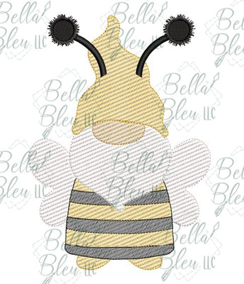 Bee Gnome Sketchy Design