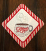 Sketchy Christmas Motif Coffee Mug embroidery design