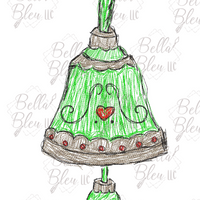 Christmas Bell Scribble Sketchy