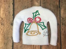 ITH Elf Christmas Bells Sweater Shirt machine embroidery design