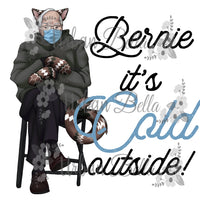 Bernie it's cold outside mittens Sublimation