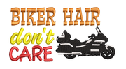 Biker Hat don't care with motorcycle baseball hat cap machine embroidery design