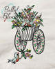 Retro Sketchy Wagon filled with flowers & birds
