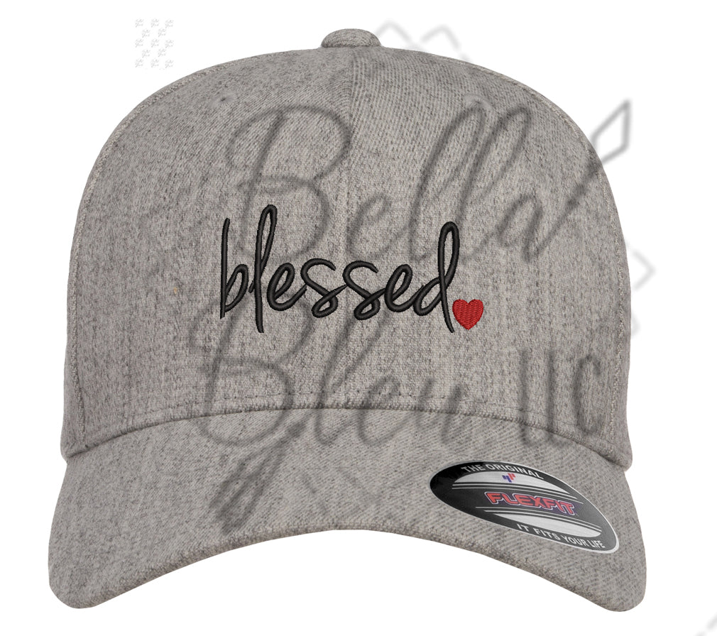 Blessed with heart Baseball Cap Hat design
