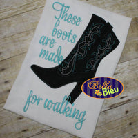 Sexy Cowboy Cowgirl heels Boots Machine Applique Embroidery Design
