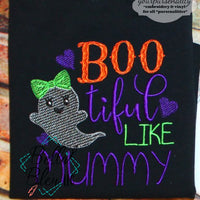 Halloween Sketchy - Ghost Embroidery - Boo tiful Like Mummy Sketchy Machine