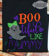 Halloween Sketchy - Ghost Embroidery - Boo tiful Like Mummy Sketchy Machine