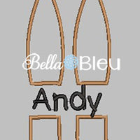 Split Cowboy Western Boots Machine Applique Embroidery design