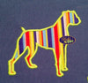 Regal Boxer Dog Silhouette Applique Machine Embroidery Design