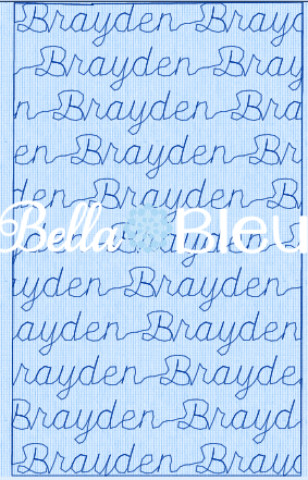 Stipple Name Brayden Quilting Stitch Machine Embroidery Design