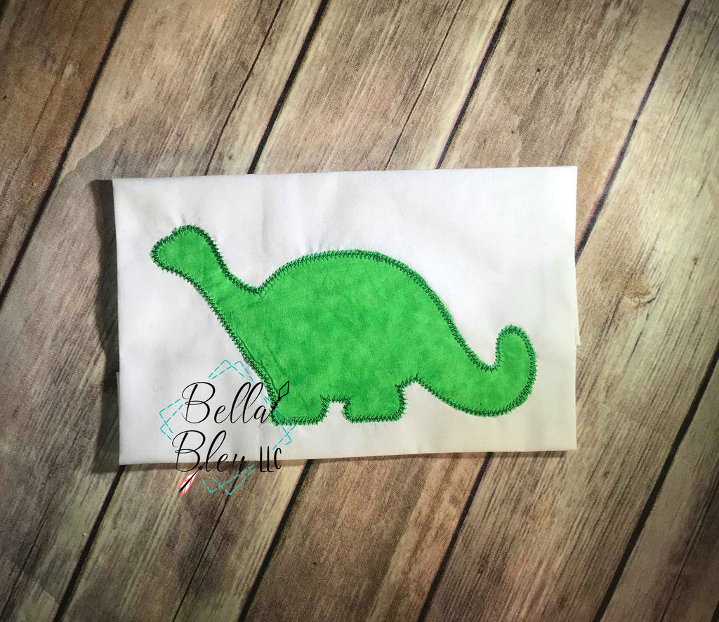 Dinosaur silhouette zig zag Applique Machine Embroidery design