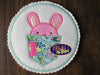 Cute Easter Bunny Boy in a Pocket Embroidery Applique design Easter machine embroidery Monogram