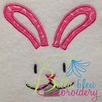 Bunny Face Embroidery Applique design Easter machine embroidery