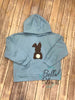 Raggy Easter Bunny Machine Applique Embroidery design 8x12