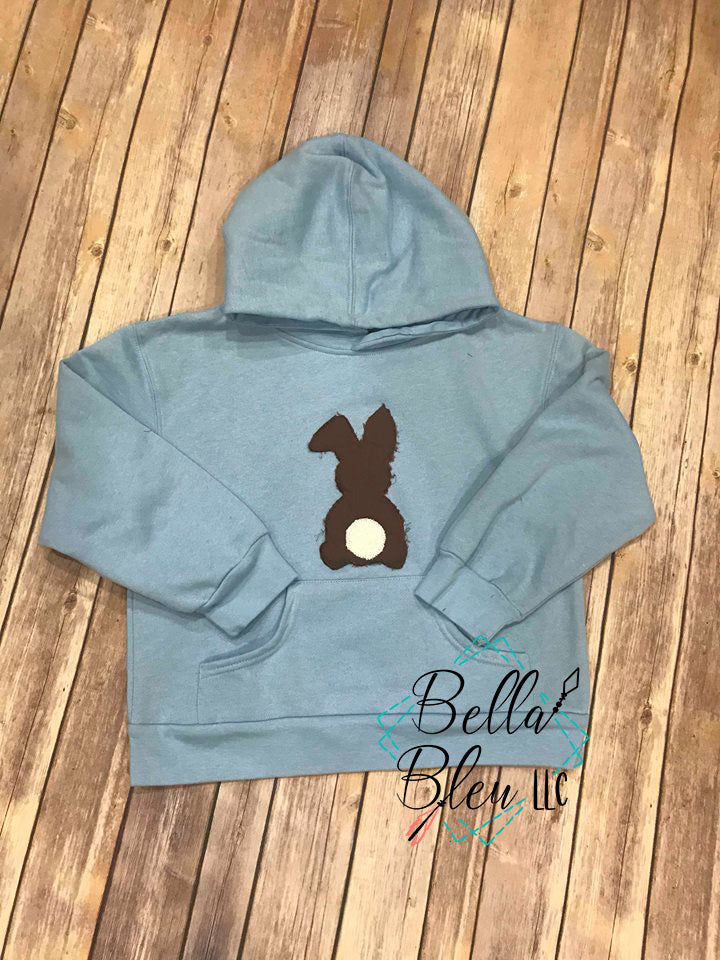 Raggy Easter Bunny Machine Applique Embroidery design 8x12