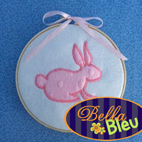 Beautiful Easter Bunny Rabbit Silhouette Motif Applique Embroidery  Design