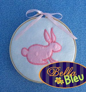 Beautiful Easter Bunny Rabbit Silhouette Motif Applique Embroidery  Design