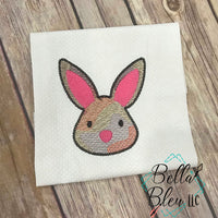 Easter Bunny face Sketchy Urban fill Machine Embroidery design 8x8