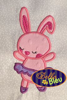 Bunny Ballerina in a tutu Applique Embroidery Ballet Design Princess