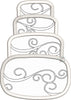 Wedding Cake Birthday Cake Machine Applique Embroidery Design