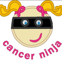 Girl Cancer Ninja Applique