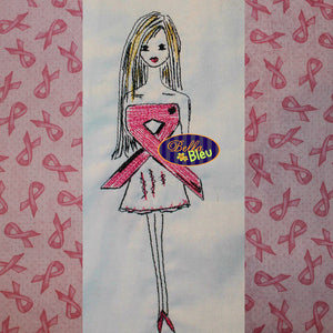 Sketchy Lady Awareness Breast Cancer Ribbon Dress