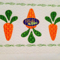 Faux Smocking Carrot Bunch Easter Farm Machine Embroidery Design