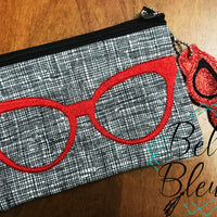 ITH Top Zipper Bag with Vintage Cat Eye Glasses