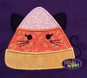 Halloween Kitty Cat Candy Corn Machine Applique Embroidery Design