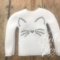 Cat Face ITH Elf Sweater Shirt