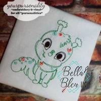 Quick Stitch Caterpillar Insect Bug Machine Embroidery Design COLORWORK