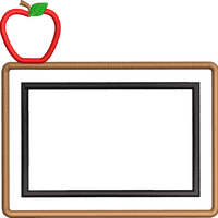 Teacher Back to School Chalkboard Apple Monogram