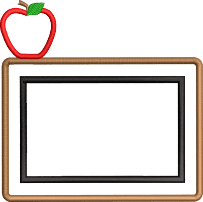 Teacher Back to School Chalkboard Apple Monogram