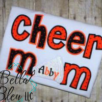 Cheer Mom with Megaphone Applique Embroidery Design Cheerleading
