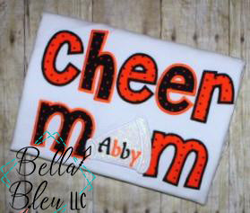 Cheer Mom with Megaphone Applique Embroidery Design Cheerleading