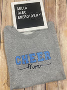 Cheer Mom Faux Chenille Sweatshirt Crew