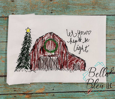 Christmas Barn scribble design