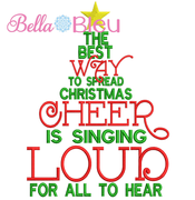 Reading Pillow Saying Christmas Cheer Embroidery Design Machine Embroidery Design