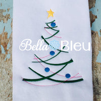 Beautiful Christmas Tree Line Art Machine Embroidery design
