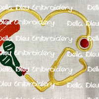 Monogram Cinco de Mayo Heart Stethoscope Frame
