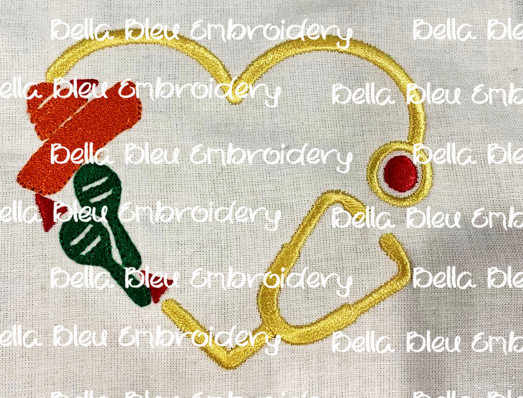 Monogram Cinco de Mayo Heart Stethoscope Frame