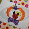 Clyde the Circus Clown Machine Applique Embroidery Design