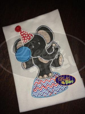 Circus Elephant Monogram Applique Machine Embroidery Designs