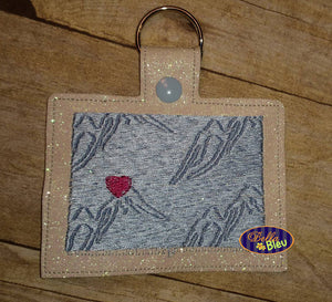 ITH Colorado State Key chain Key fob filled Rockies machine embroidery design