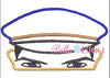 Train Conductor Hooded towel toppers topper peeker reading pillow machine applique embroidery design