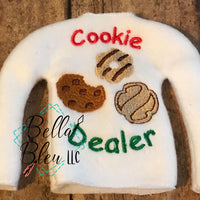 ITH Cookie Dealer Elf Sweater Shirt machine embroidery design