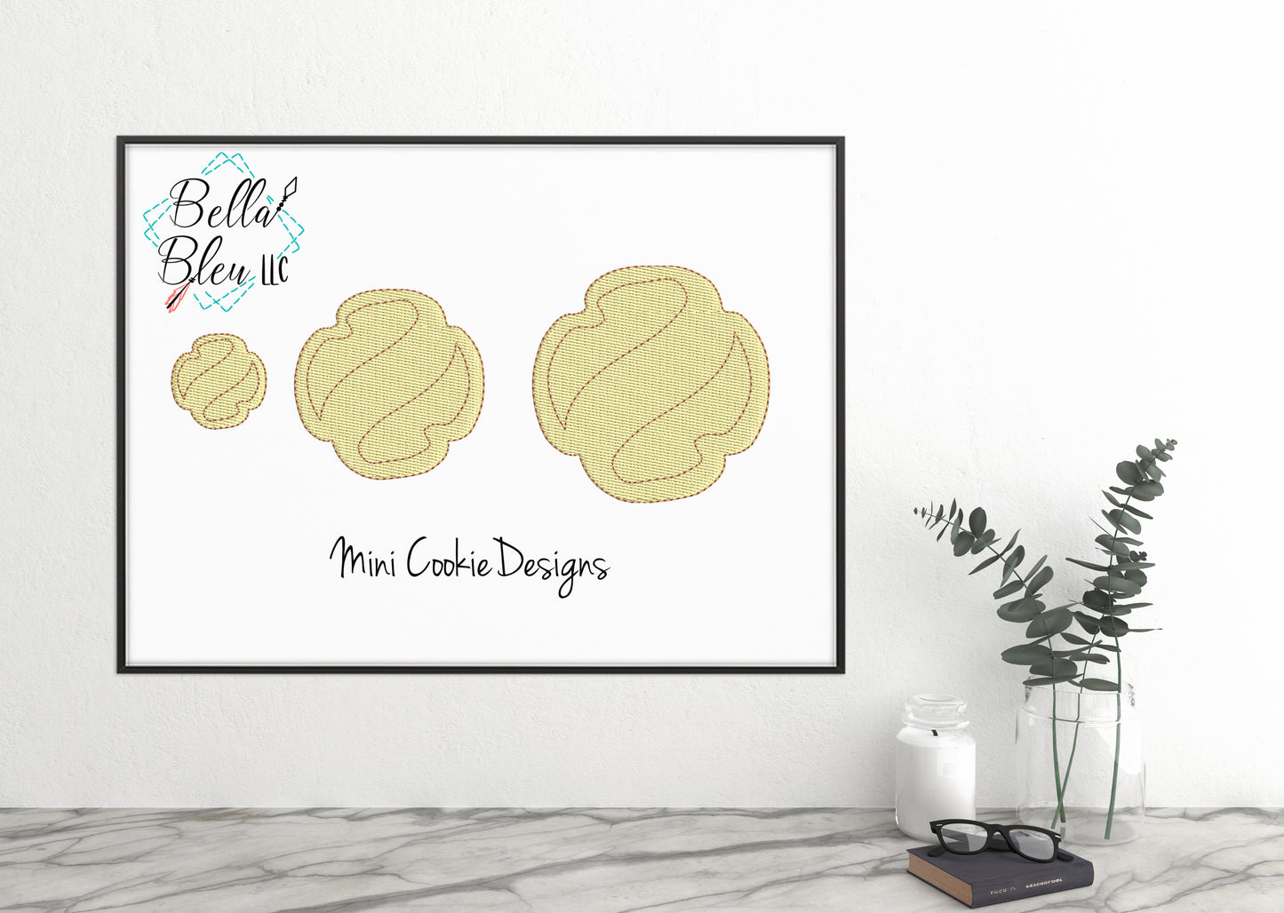 Mini Cookie Trefoil Sketchy Machine Embroidery Design